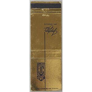 Front Strike Matchbook Cover Jonathan Club Los Angeles CA California Gold Foil